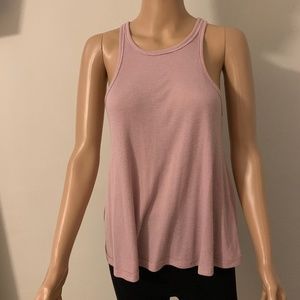 FREE PEOPLE MAUVE RIBBED TANK TOP SIZE SMALL